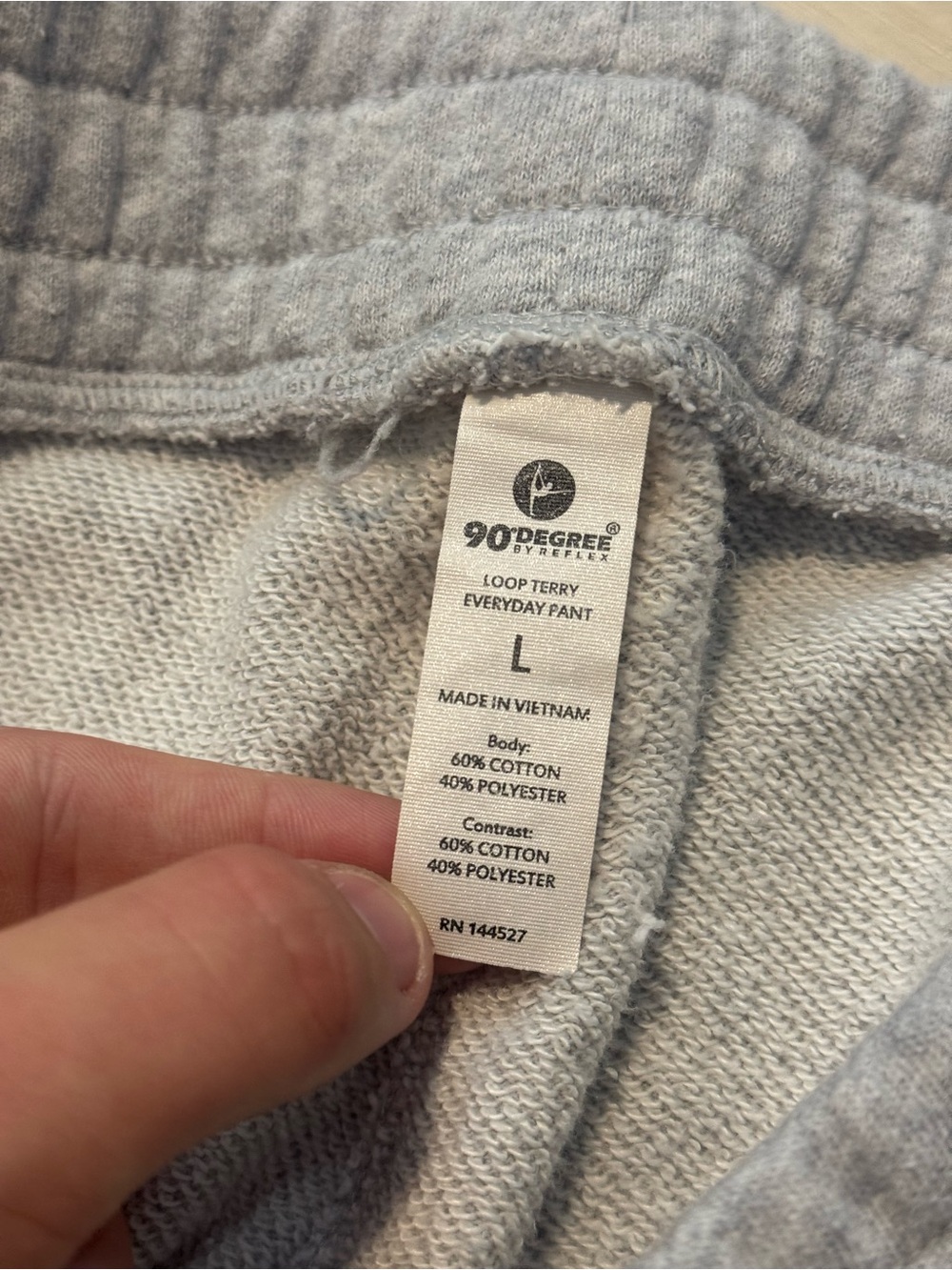 90 Degree by Reflex Women Baggy Wide Leg Heather Gray Sweatpants Large L - Picture 2 of 3